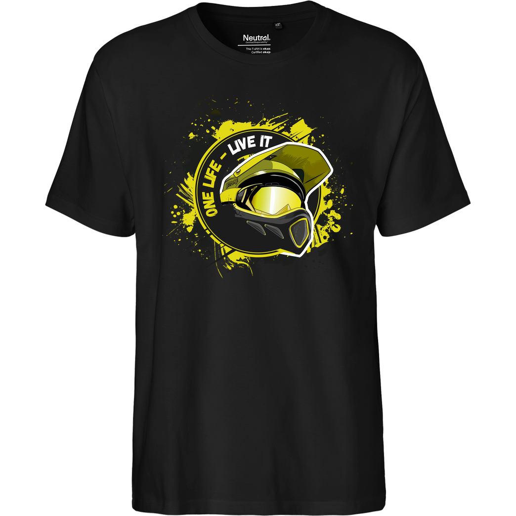 Derne Derne - Helmet T-Shirt Fairtrade T-Shirt - schwarz