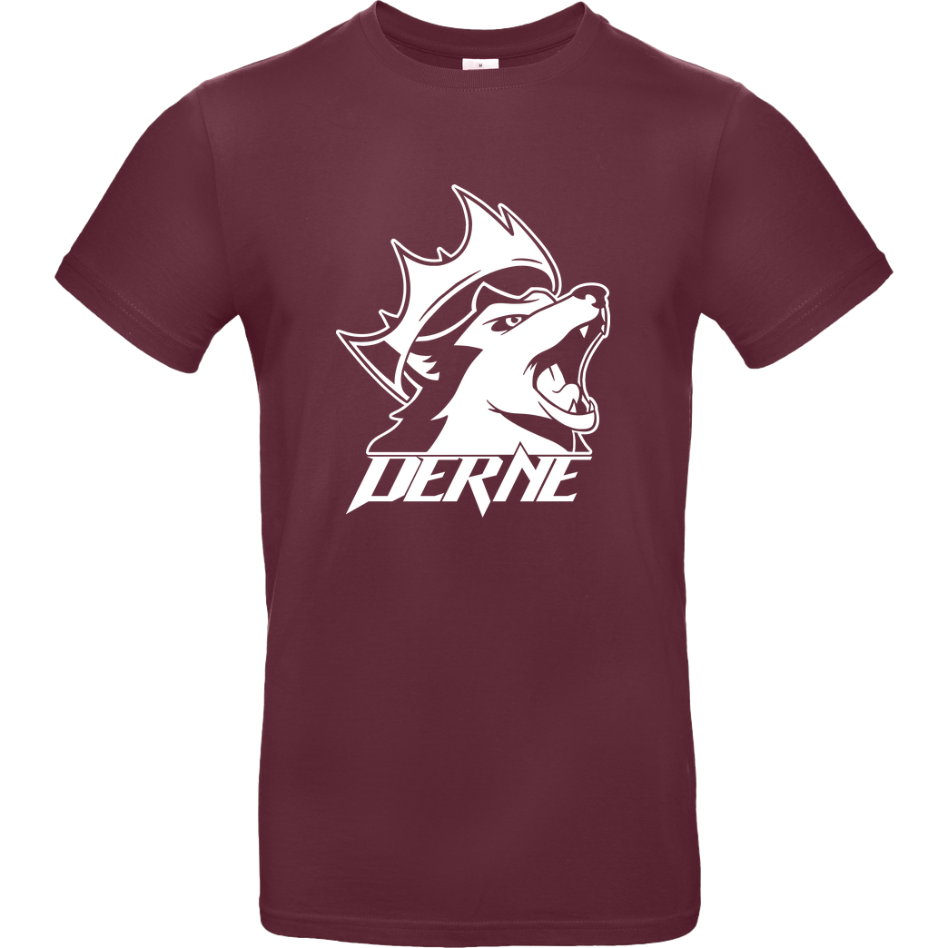 Derne Derne - Howling Wolf T-Shirt B&C EXACT 190 - Bordeaux
