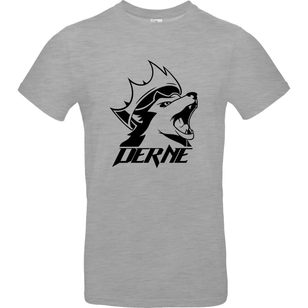 Derne Derne - Howling Wolf T-Shirt B&C EXACT 190 - heather grey