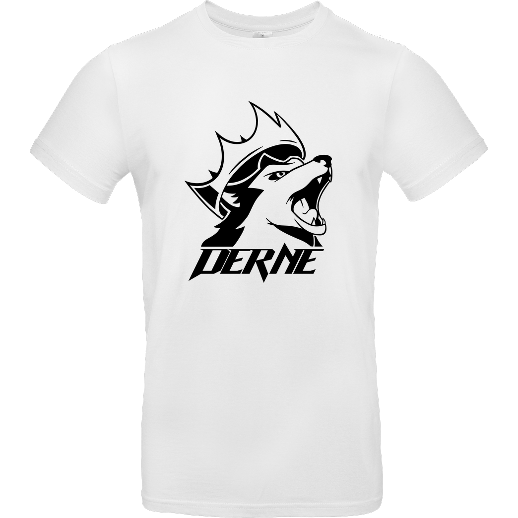 Derne Derne - Howling Wolf T-Shirt B&C EXACT 190 - Weiß