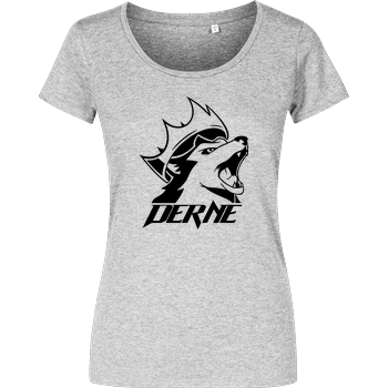 Derne - Howling Wolf Damenshirt heather grey