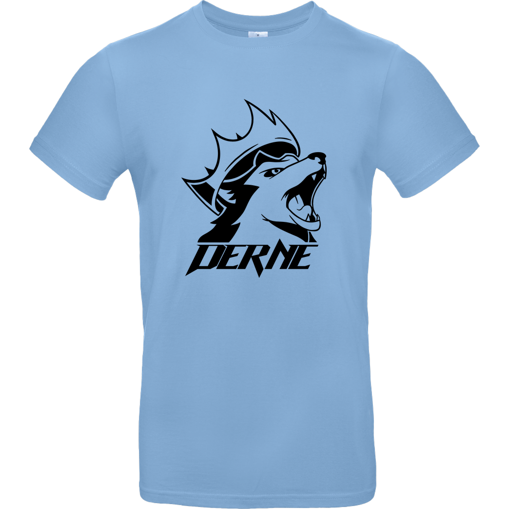 Derne Derne - Howling Wolf T-Shirt B&C EXACT 190 - Hellblau