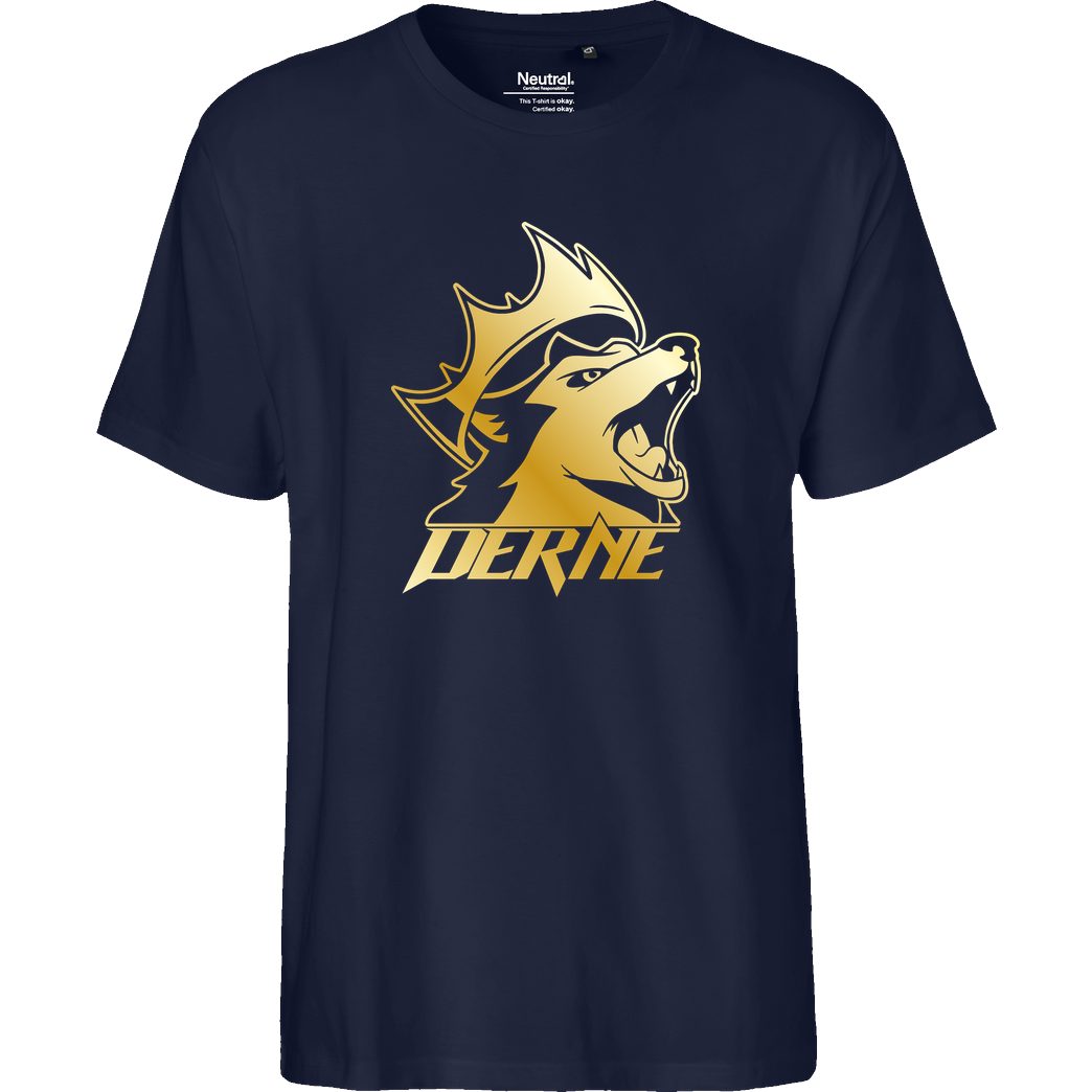 Derne Derne - Howling Wolf T-Shirt Fairtrade T-Shirt - navy