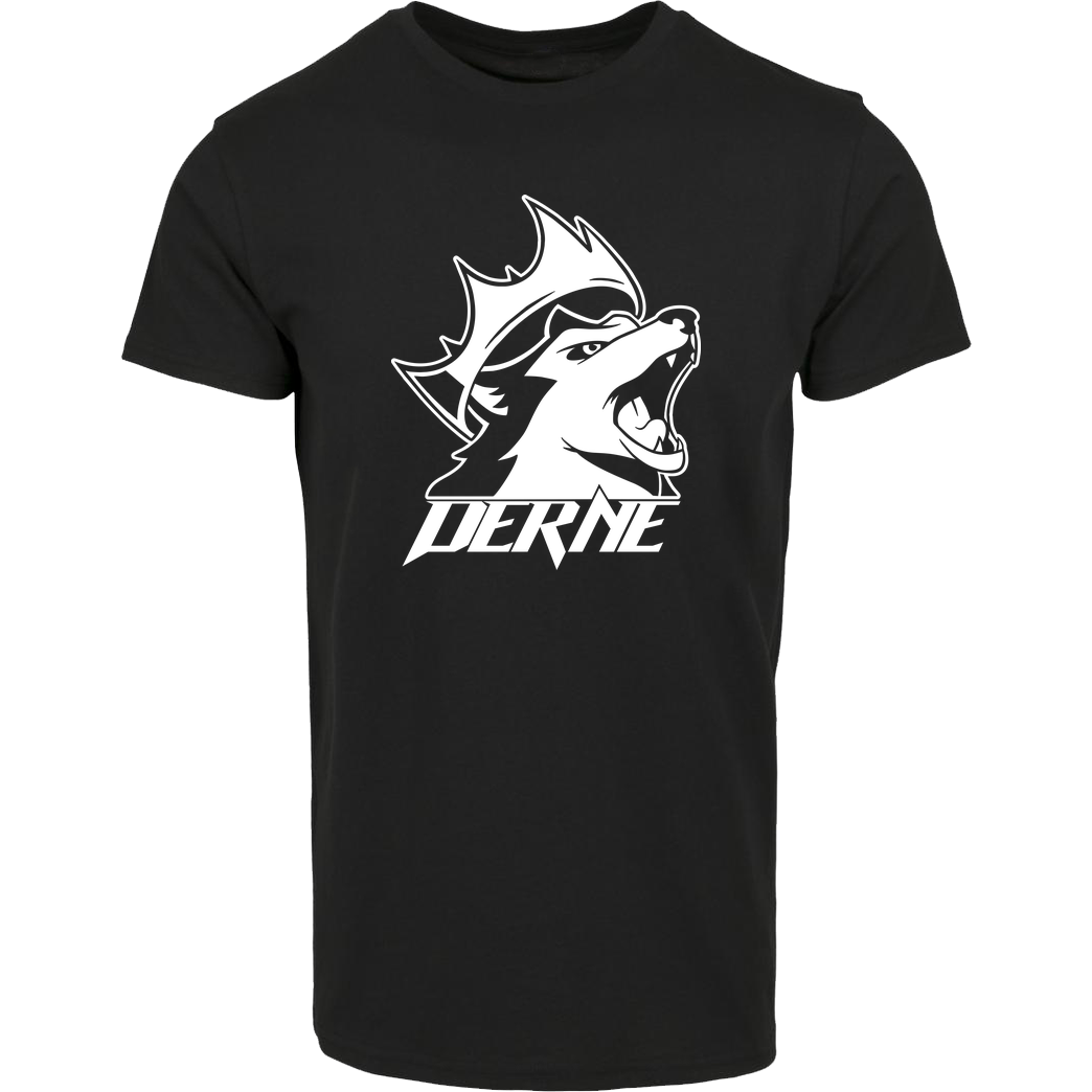 Derne Derne - Howling Wolf T-Shirt Hausmarke T-Shirt  - Schwarz