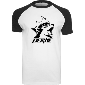 Derne - Howling Wolf Raglan-Shirt weiß