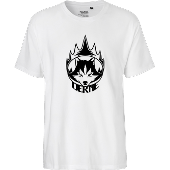 Derne - Wolf Fairtrade T-Shirt - weiß