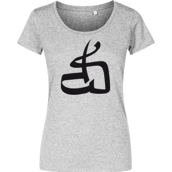 DerSorbus - Kalligraphie Logo Damenshirt heather grey