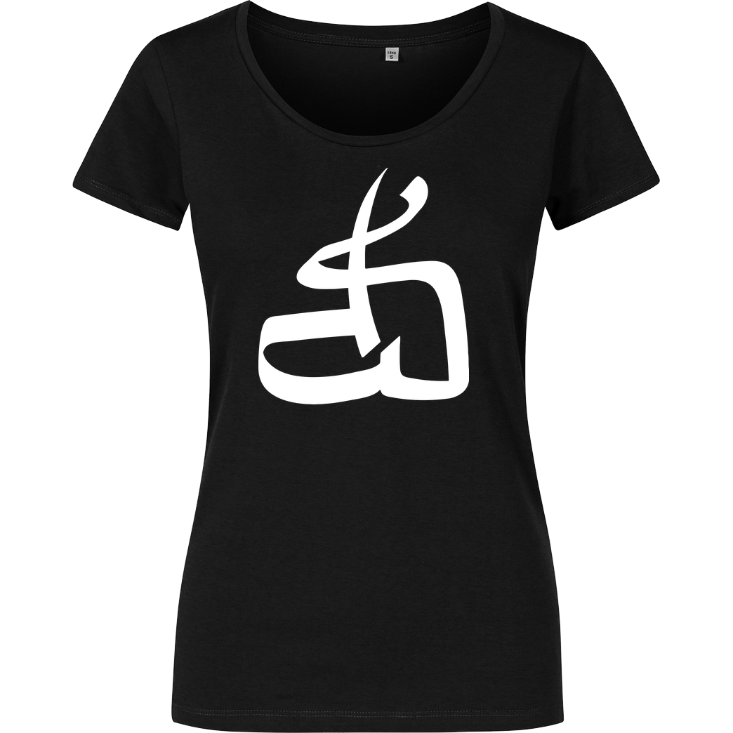 DerSorbus DerSorbus - Kalligraphie Logo T-Shirt Damenshirt schwarz