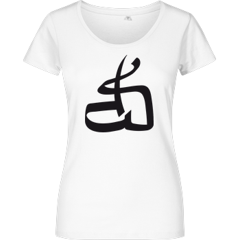 DerSorbus - Kalligraphie Logo Damenshirt weiss