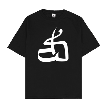 DerSorbus - Kalligraphie Logo Oversize T-Shirt - Schwarz