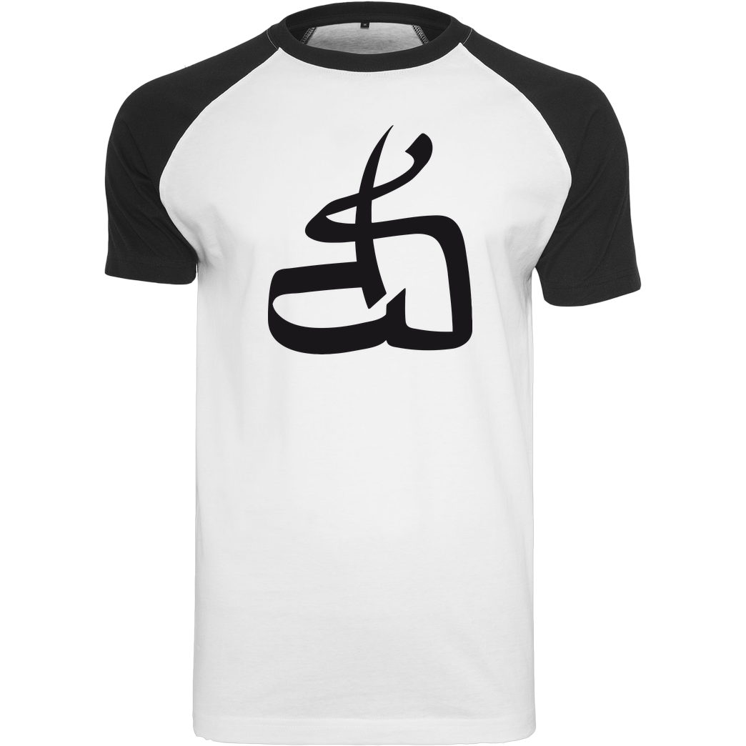 DerSorbus DerSorbus - Kalligraphie Logo T-Shirt Raglan-Shirt weiß
