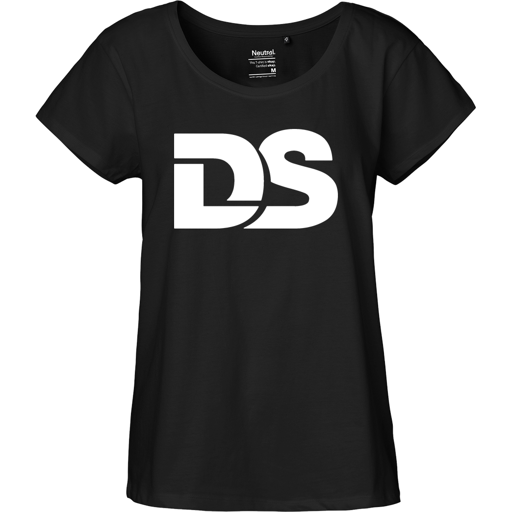 DerSorbus DerSorbus - Old school Logo T-Shirt Fairtrade Loose Fit Girlie - schwarz