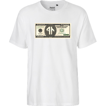 Dustin Naujokat - Dollar Fairtrade T-Shirt - weiß