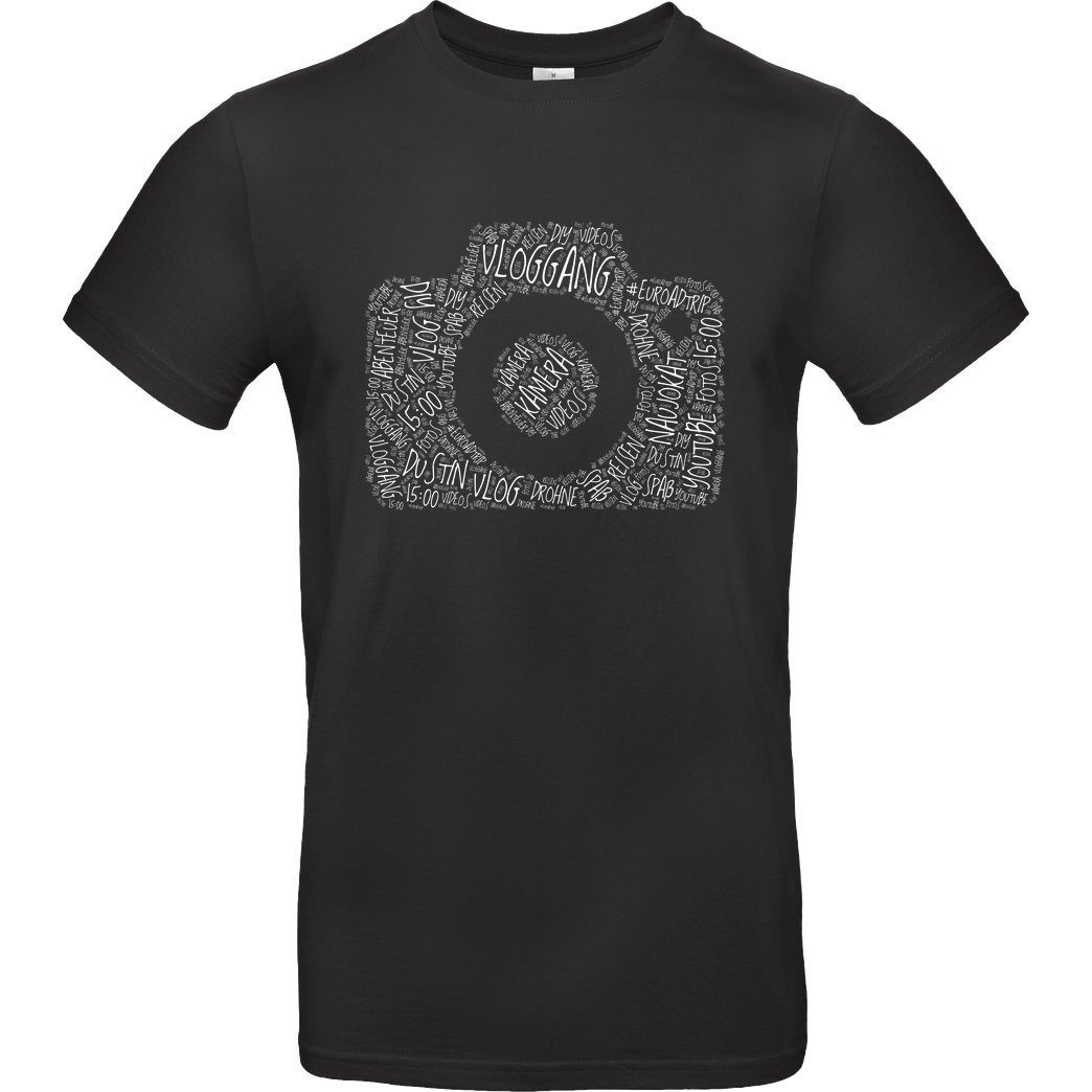 Dustin Dustin Naujokat - VlogGang Camera T-Shirt B&C EXACT 190 - Schwarz