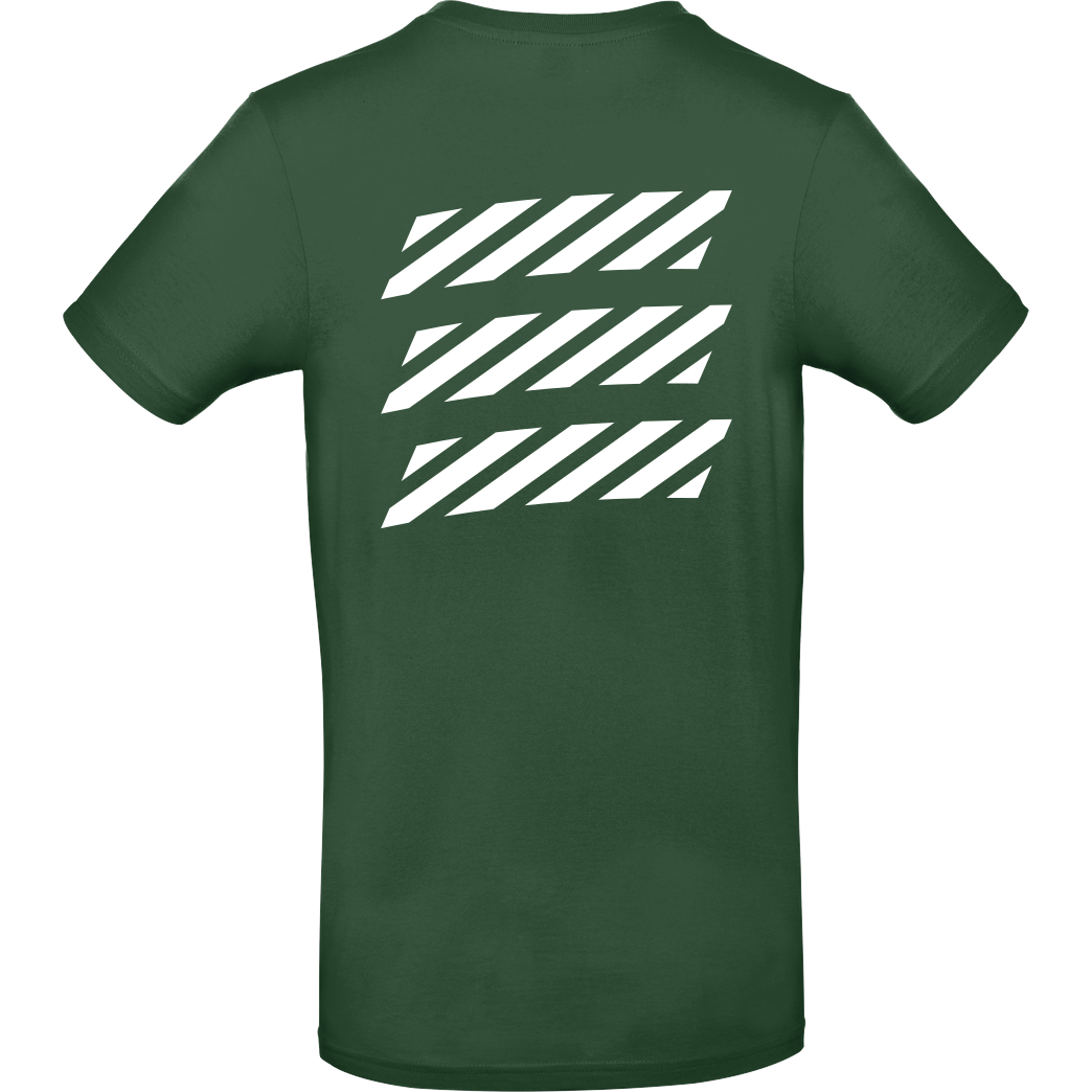 Echtso Echtso - Striped Logo T-Shirt B&C EXACT 190 - Flaschengrün