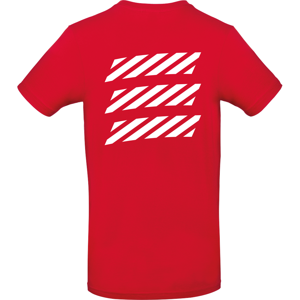 Echtso Echtso - Striped Logo T-Shirt B&C EXACT 190 - Rot