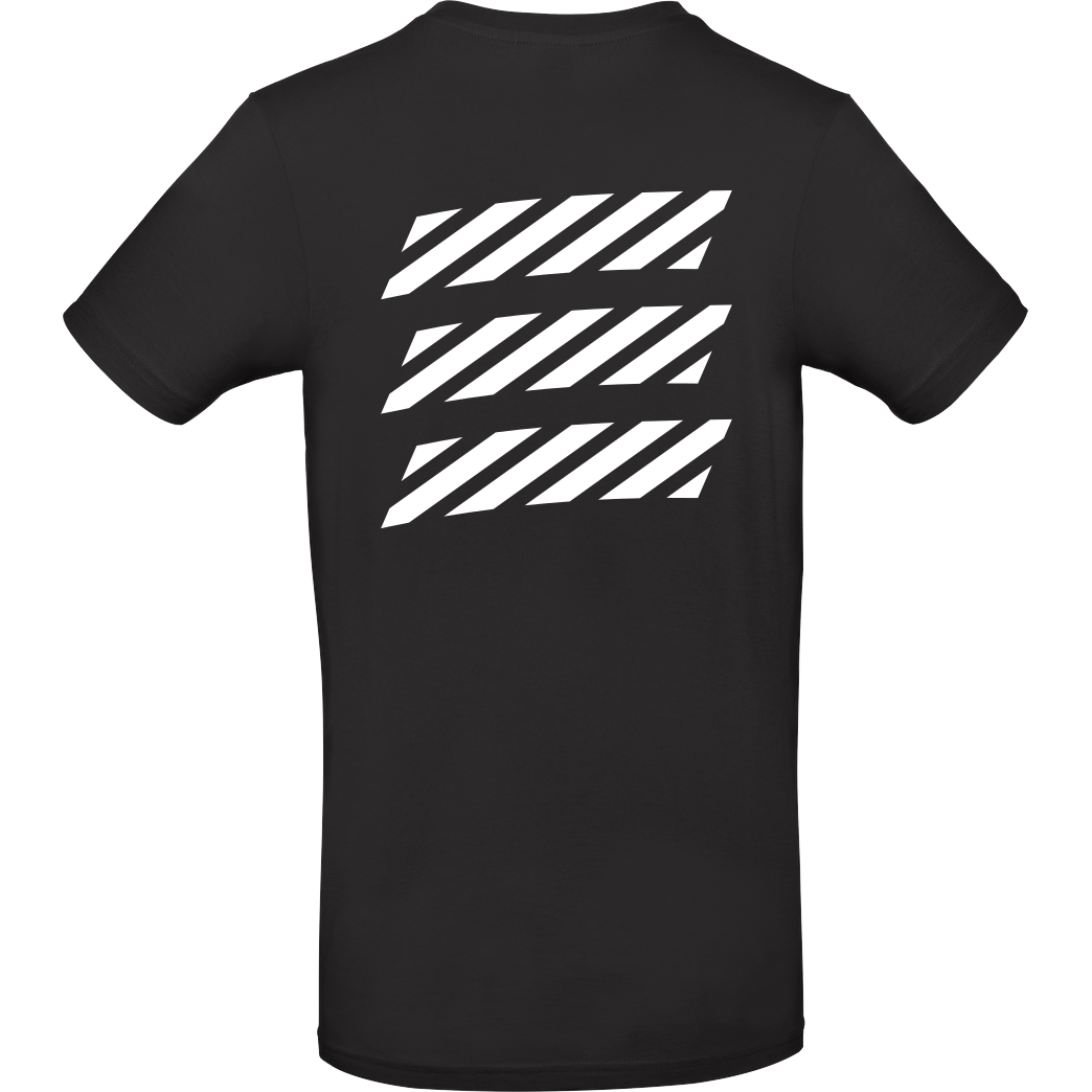 Echtso Echtso - Striped Logo T-Shirt B&C EXACT 190 - Schwarz