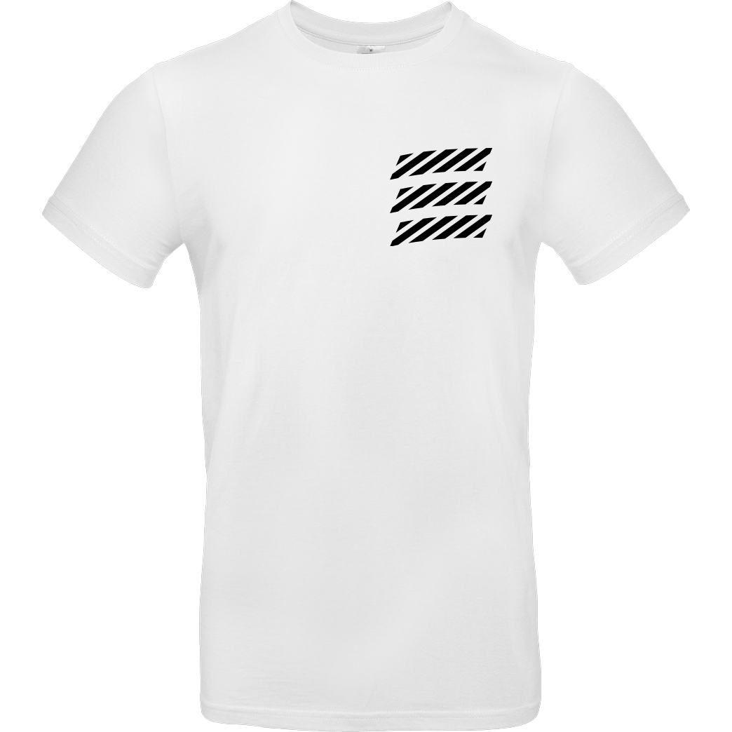 Echtso Echtso - Striped Logo T-Shirt B&C EXACT 190 - Weiß