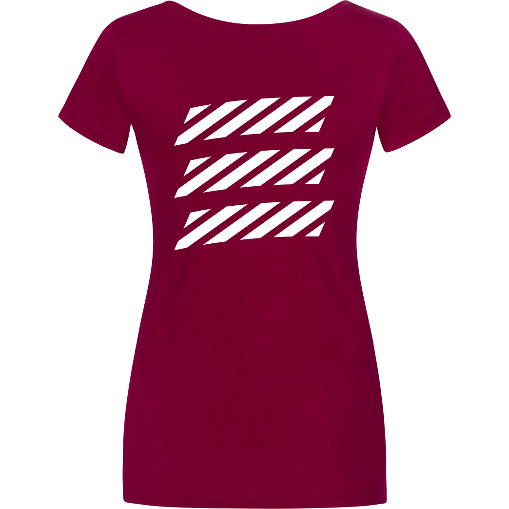 Echtso Echtso - Striped Logo T-Shirt Damenshirt berry