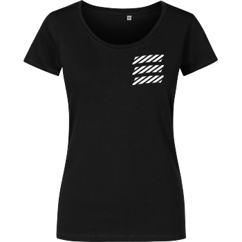 Echtso - Striped Logo Damenshirt schwarz