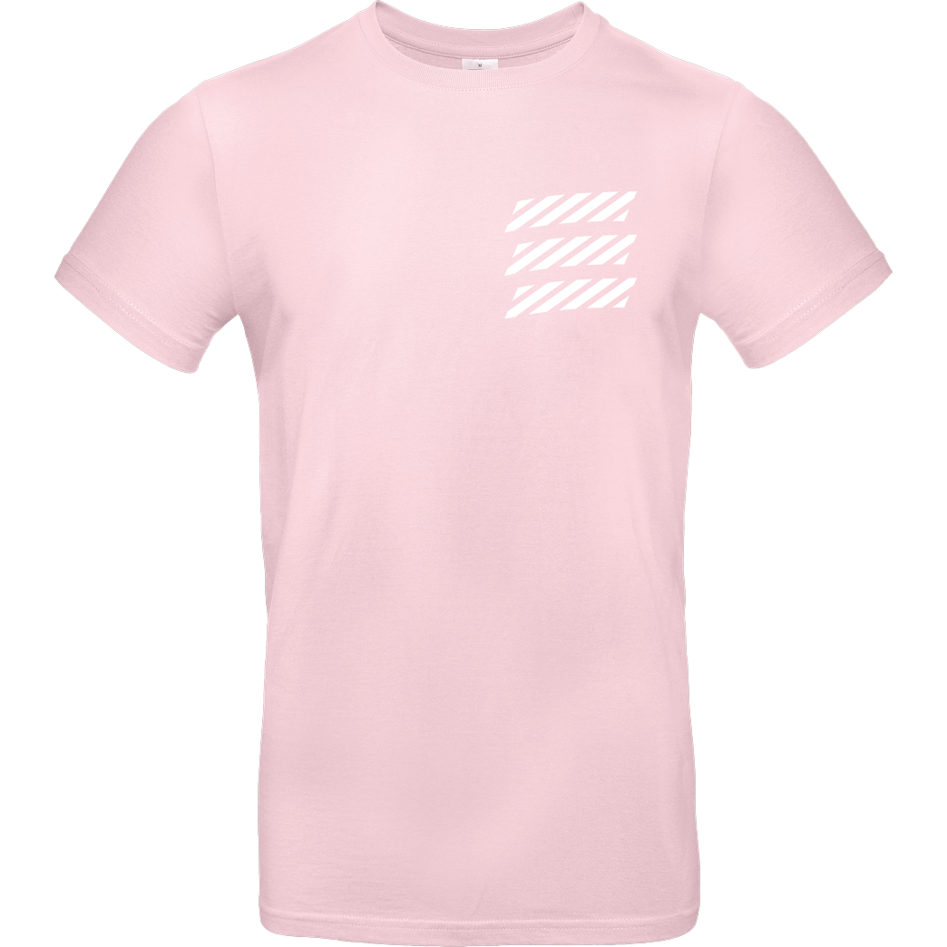 Echtso Echtso - Striped Logo T-Shirt B&C EXACT 190 - Rosa