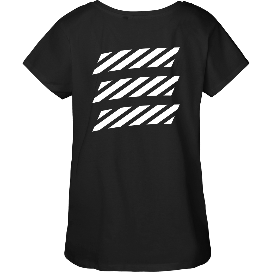 Echtso Echtso - Striped Logo T-Shirt Fairtrade Loose Fit Girlie - schwarz