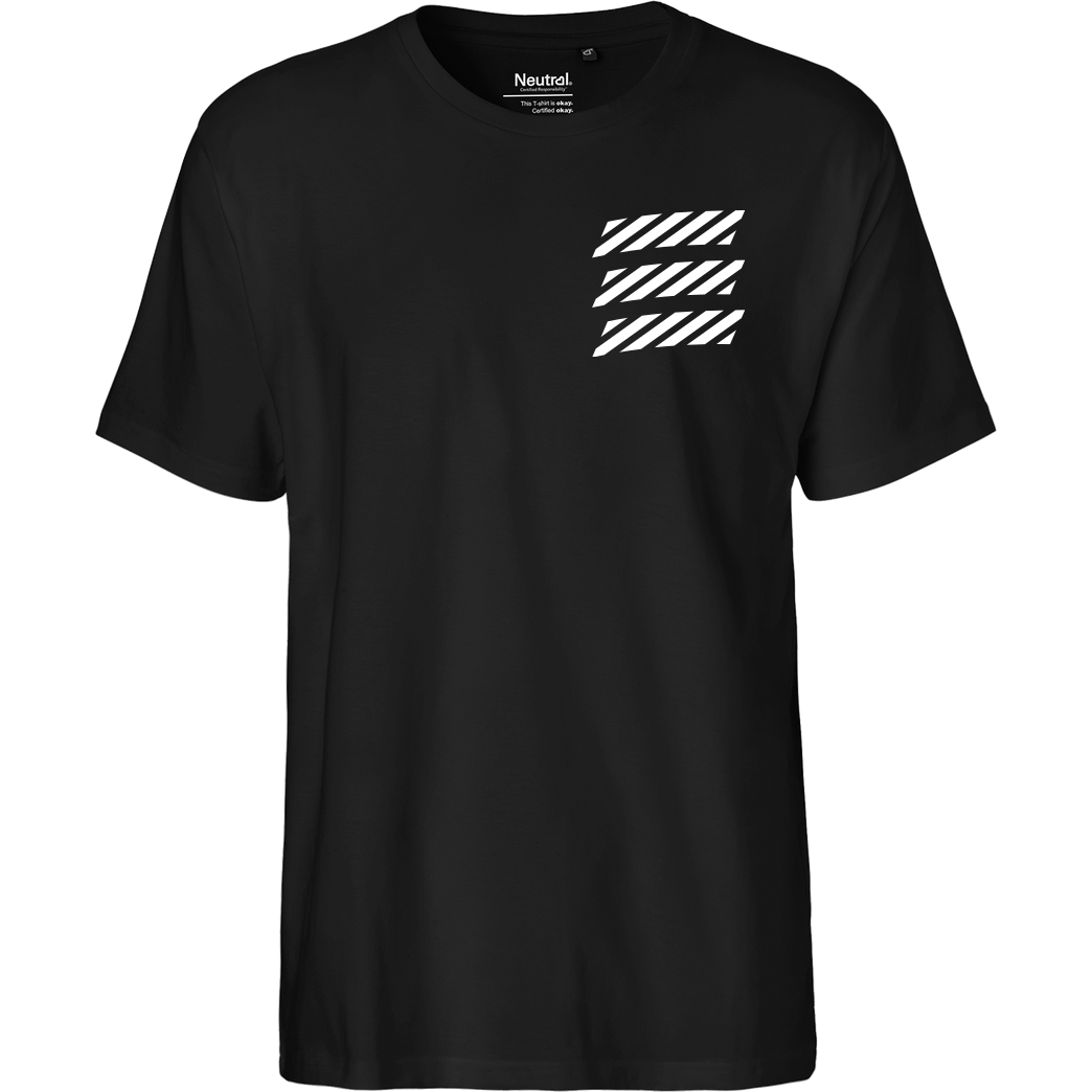 Echtso Echtso - Striped Logo T-Shirt Fairtrade T-Shirt - schwarz