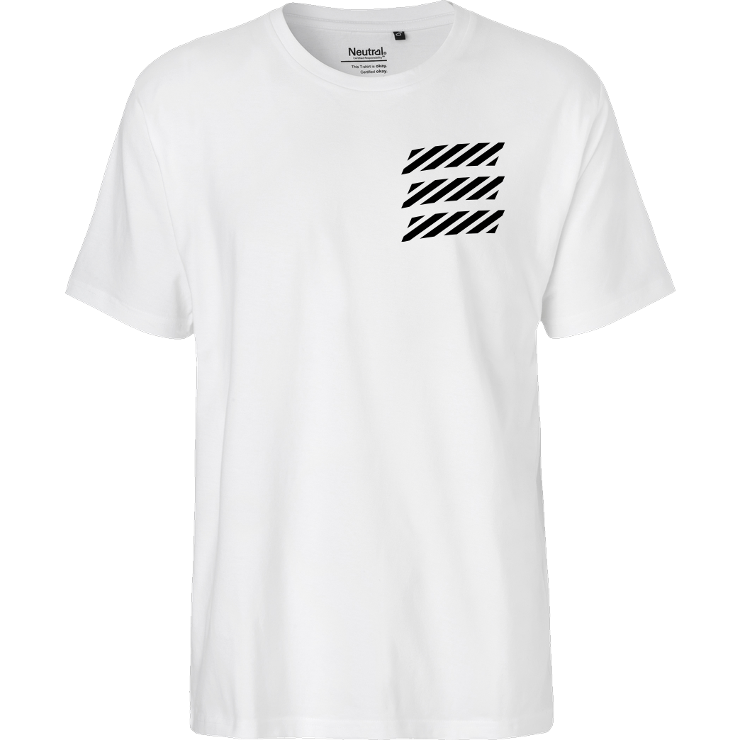Echtso Echtso - Striped Logo T-Shirt Fairtrade T-Shirt - weiß