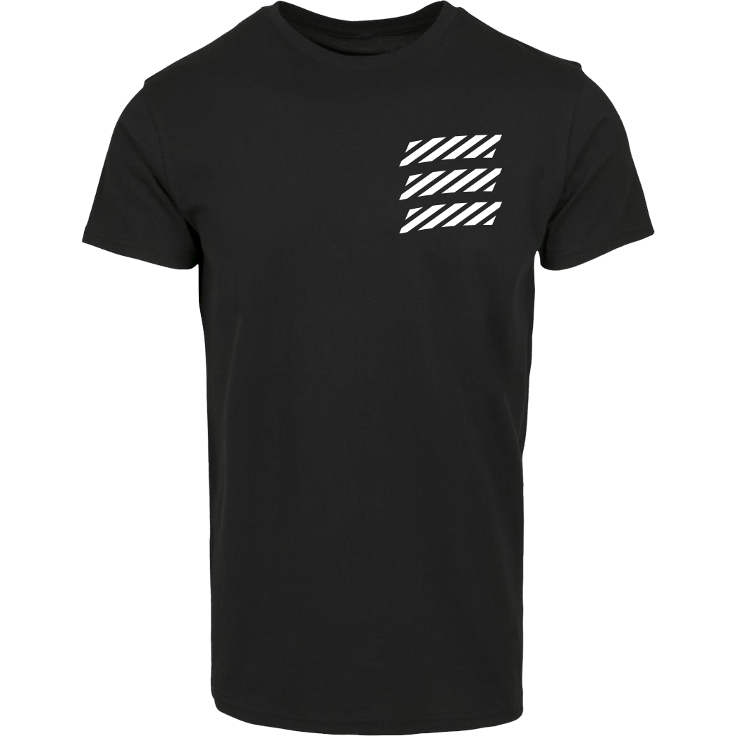 Echtso Echtso - Striped Logo T-Shirt Hausmarke T-Shirt  - Schwarz