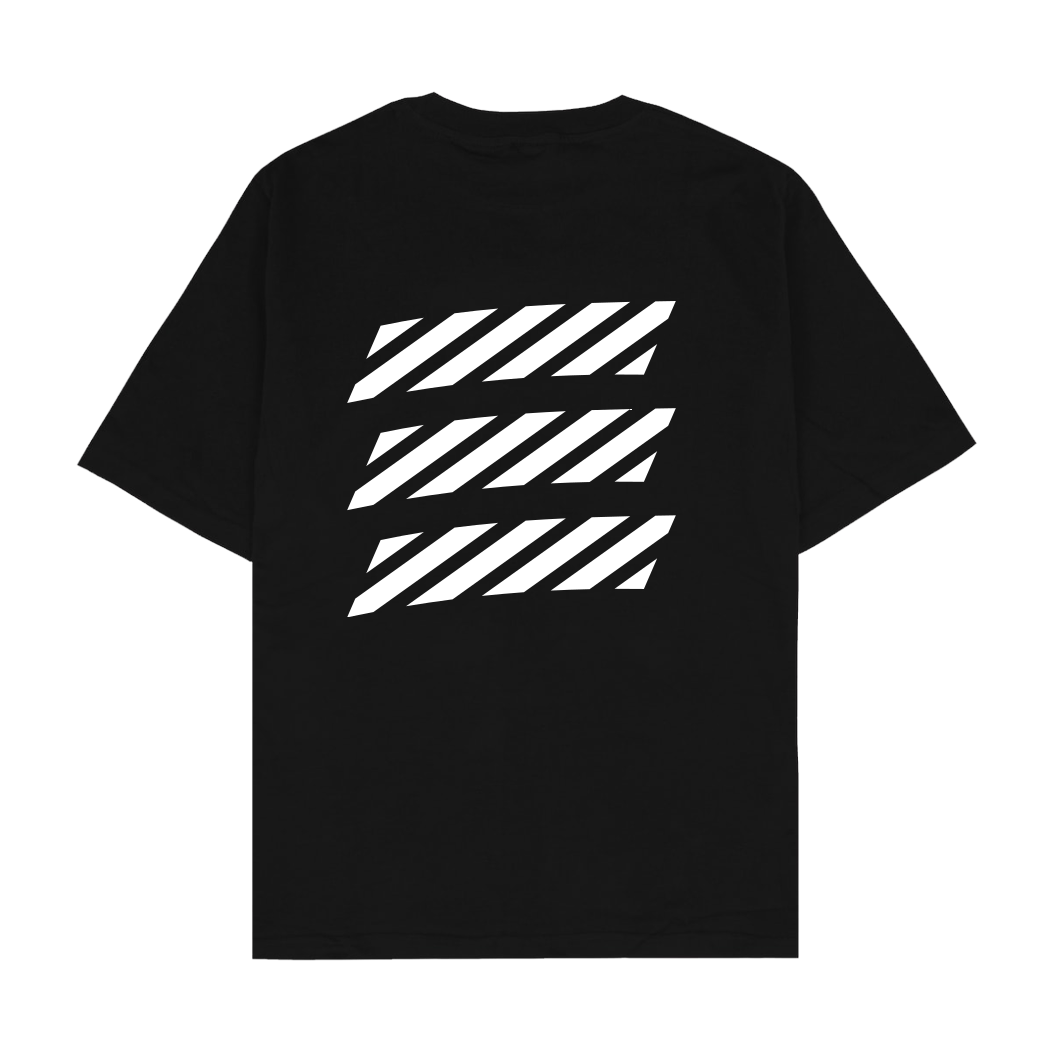 Echtso Echtso - Striped Logo T-Shirt Oversize T-Shirt - Schwarz