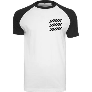 Echtso - Striped Logo Raglan-Shirt weiß