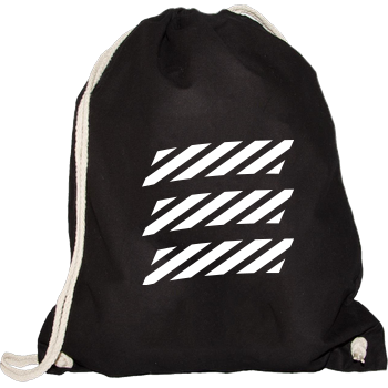 Echtso - Striped Logo Turnbeutel schwarz