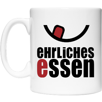 Ehrliches Essen - Logo schwarz Tasse