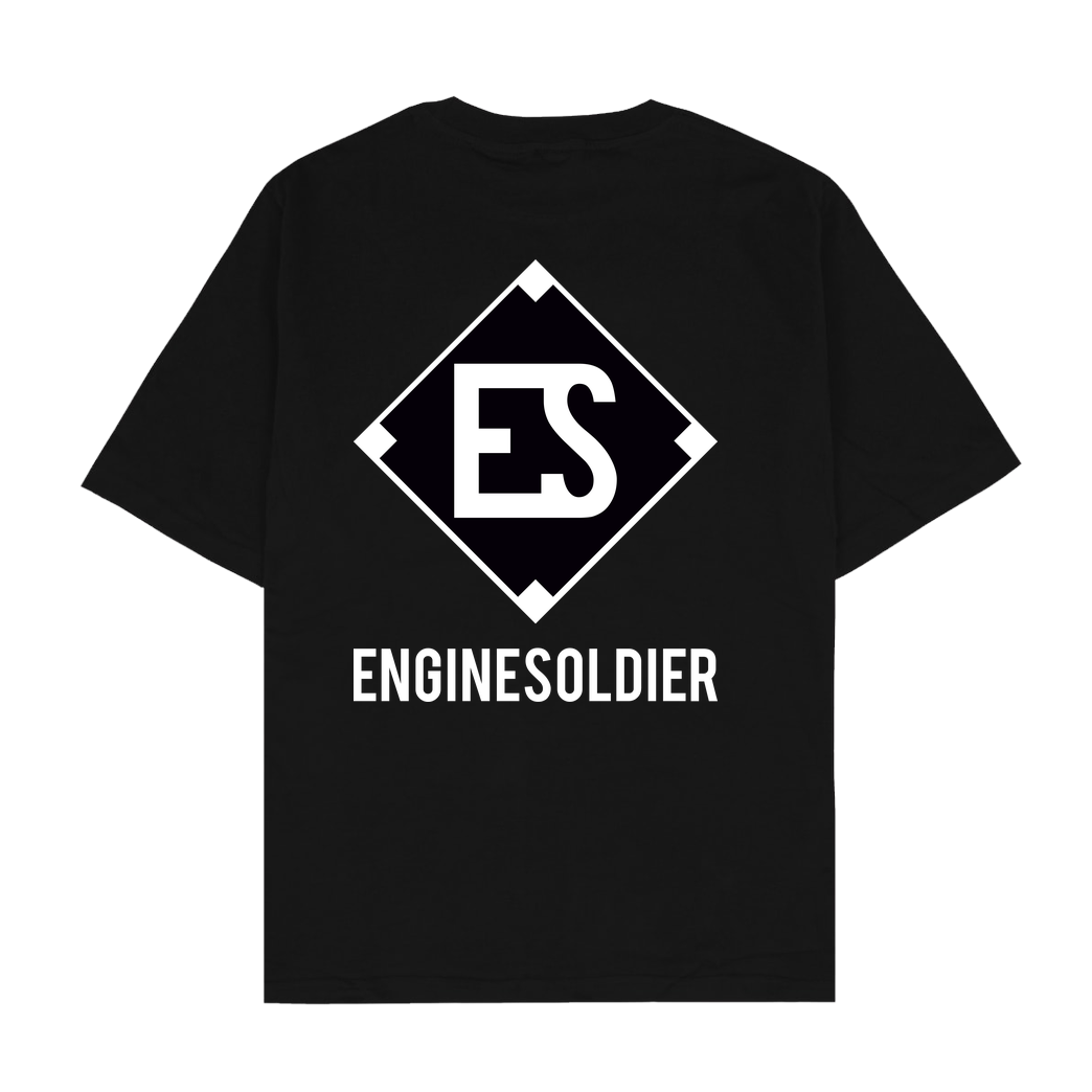 EngineSoldier EngineSoldier - Logo T-Shirt Oversize T-Shirt - Schwarz