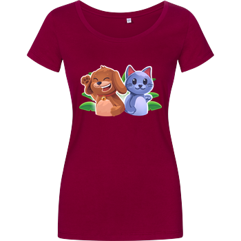 EpicStun - Cat&Dog Damenshirt berry