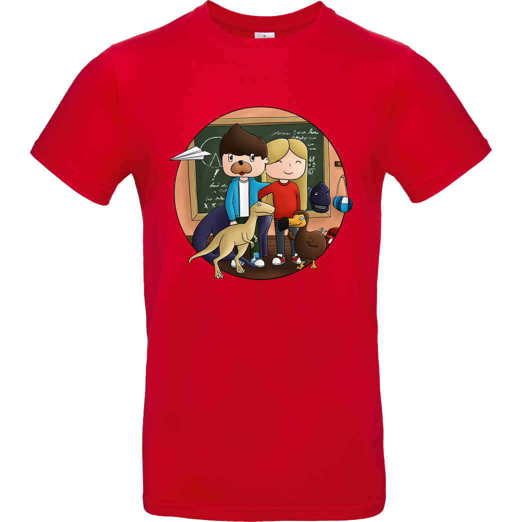 EpicStun EpicStun - Dino T-Shirt B&C EXACT 190 - Rot