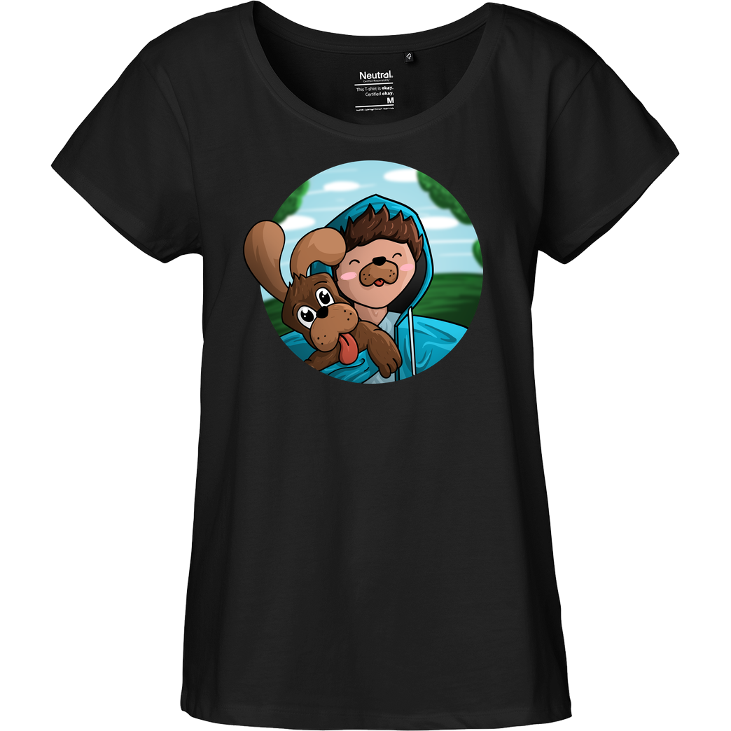 EpicStun EpicStun - Hundi T-Shirt Fairtrade Loose Fit Girlie - schwarz
