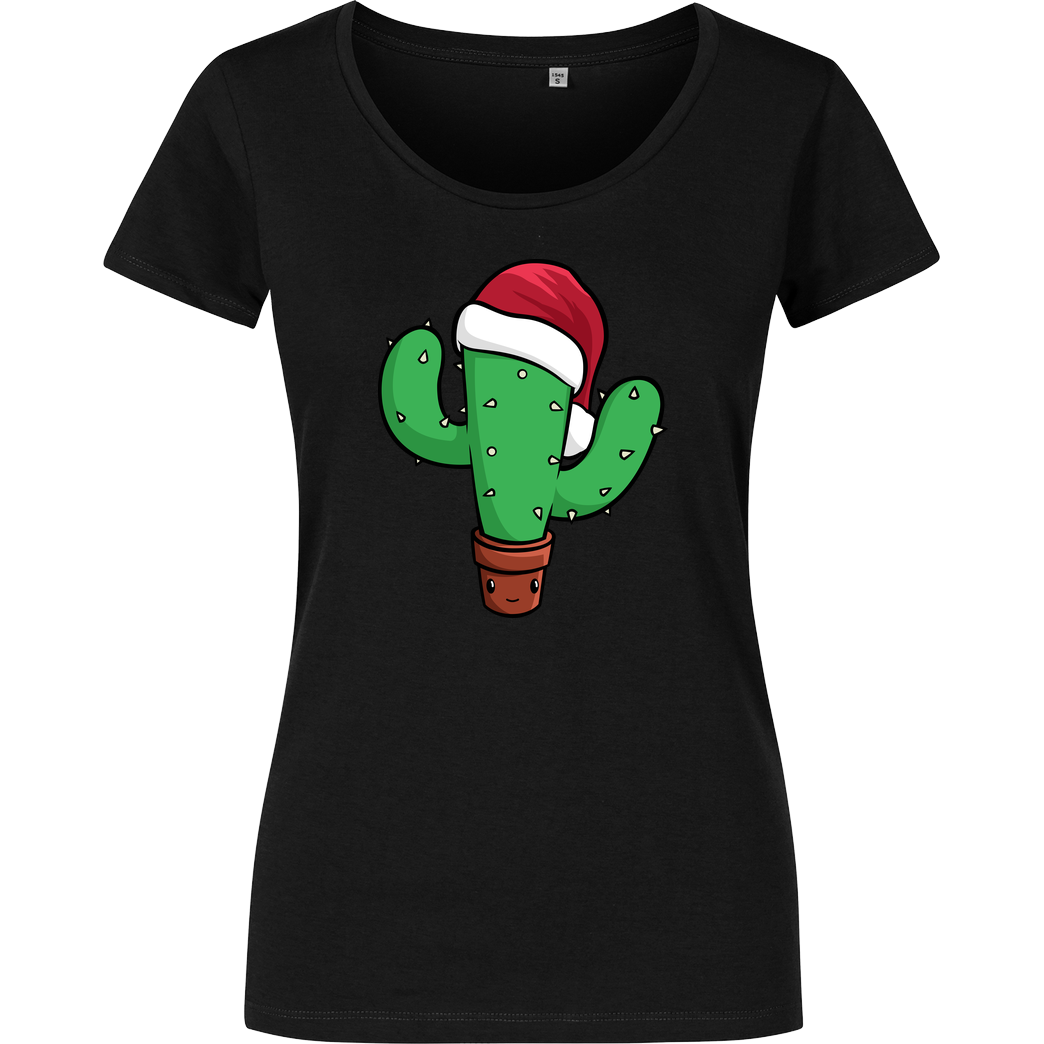 EpicStun EpicStun - Kaktus T-Shirt Damenshirt schwarz