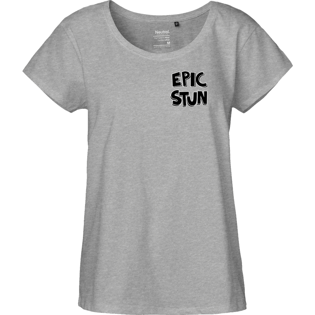 EpicStun EpicStun - Logo T-Shirt Fairtrade Loose Fit Girlie - heather grey