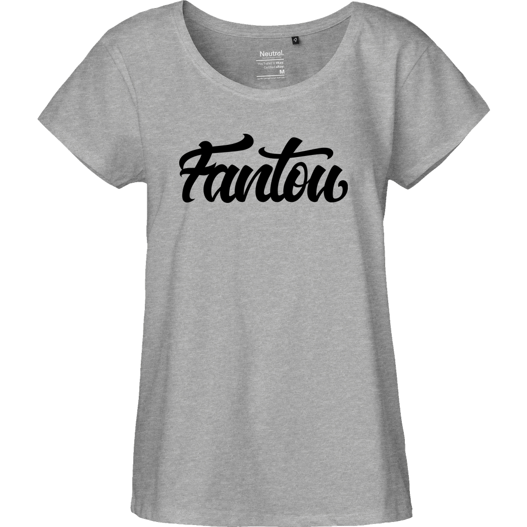 FantouGames FantouGames - Handletter Logo T-Shirt Fairtrade Loose Fit Girlie - heather grey