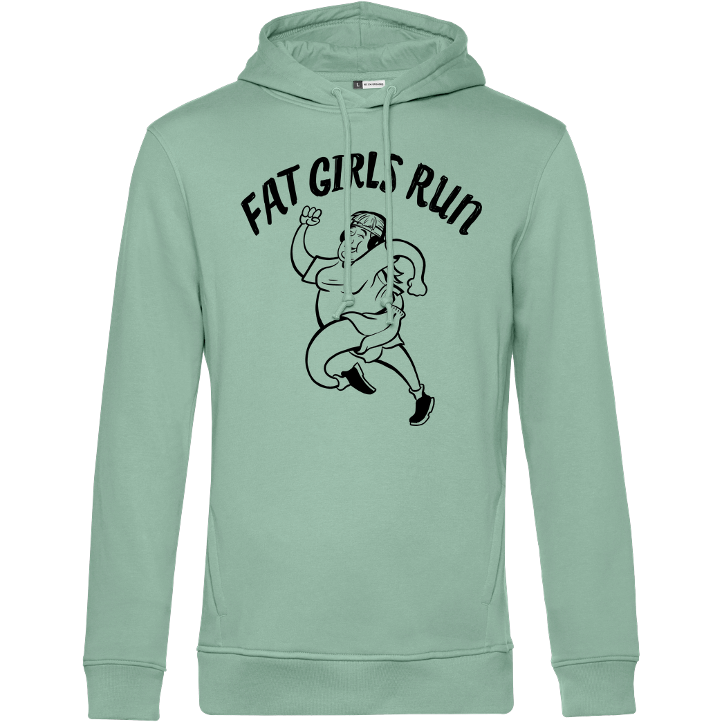 Fat Boys Run Fat Boys Run - Fat Girls Run Sweatshirt B&C HOODED INSPIRE - Salbei