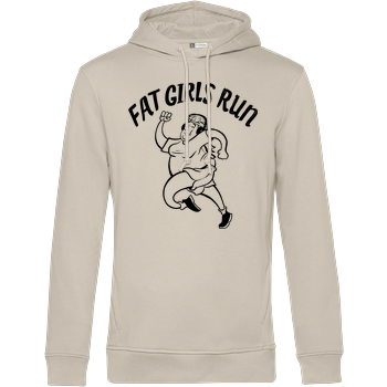 Fat Boys Run - Fat Girls Run B&C HOODED Organic - Cremeweiß