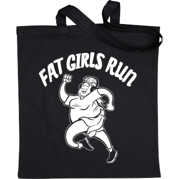 Fat Boys Run - Fat Girls Run Stoffbeutel schwarz