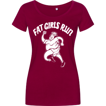 Fat Boys Run - Fat Girls Run Damenshirt berry