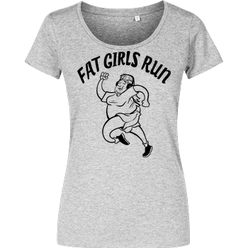 Fat Boys Run - Fat Girls Run Damenshirt heather grey