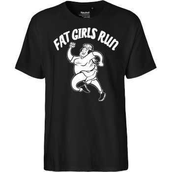 Fat Boys Run - Fat Girls Run Fairtrade T-Shirt - schwarz
