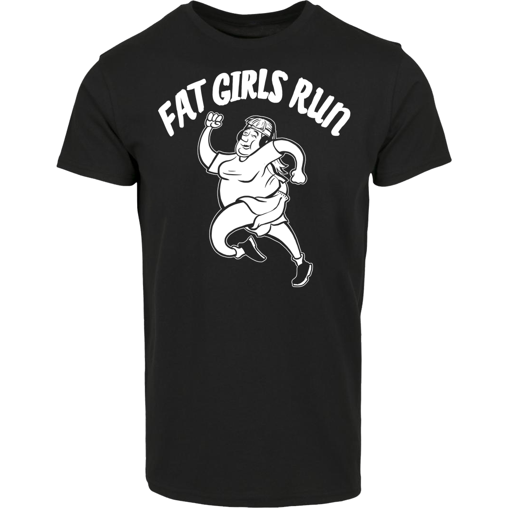 Fat Boys Run Fat Boys Run - Fat Girls Run T-Shirt Hausmarke T-Shirt  - Schwarz