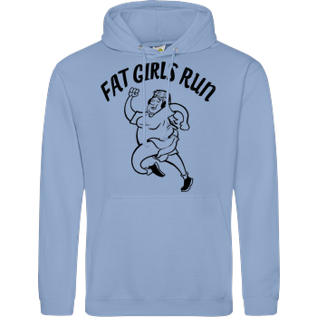 Fat Boys Run - Fat Girls Run JH Hoodie - Hellblau