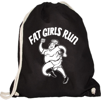 Fat Boys Run - Fat Girls Run Turnbeutel schwarz