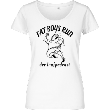 Fat Boys Run - Logo Damenshirt weiss